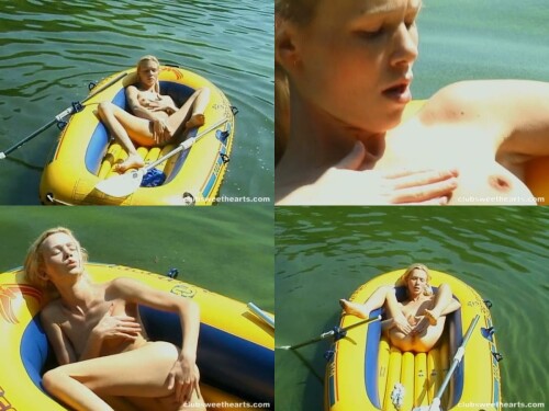 FuckingSkinny 2009 07 23 Debbie A Debbie masturbating in a rubber boat