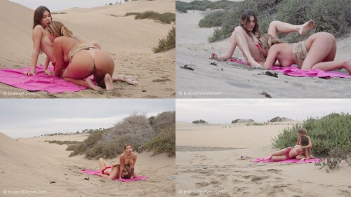 xxx BralessForever Ellie Agatha Beach Sex