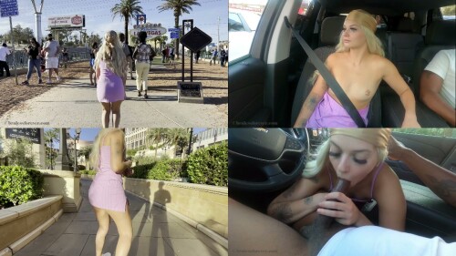 xxx BralessForever Katie Katie Car Blowjob